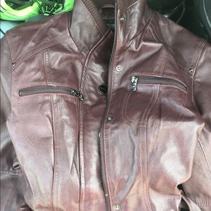 Oxblood KC 100% Leather Jacket